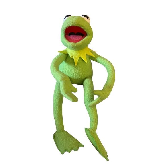 Applause Green Muppets Kermit the Frog Poseable Bendable Plush Toy 14" - Picture 2 of 15